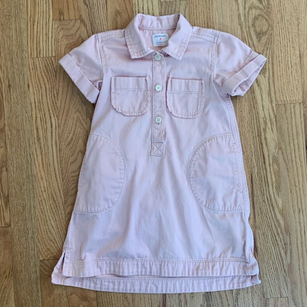 Crewcuts Pink Collared Shirtdress